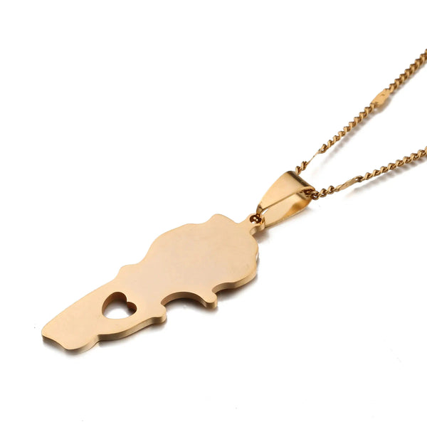 Lebanon Map Necklace