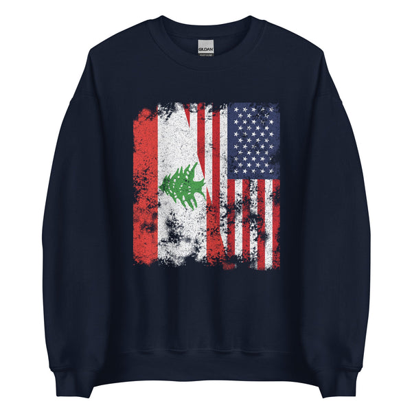 Lebanon USA Flag - Half American Sweatshirt