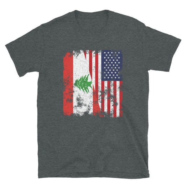 Lebanon USA Flag - Half American T-Shirt