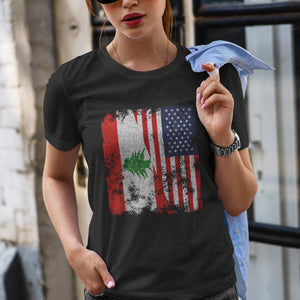 Lebanon USA Flag - Half American T-Shirt