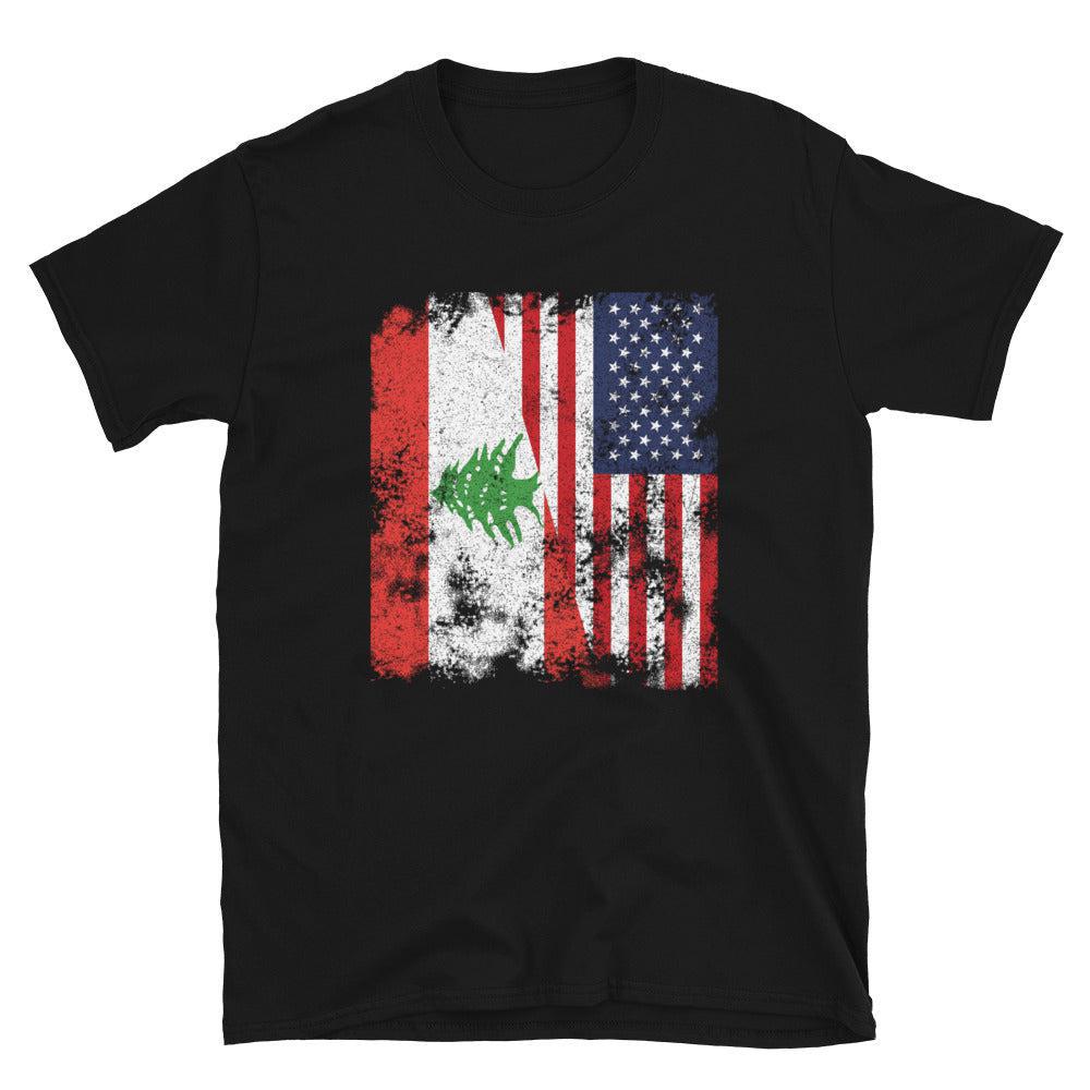 Lebanon USA Flag - Half American T-Shirt