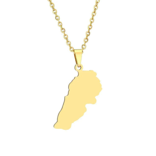 Lebanon Map Necklace
