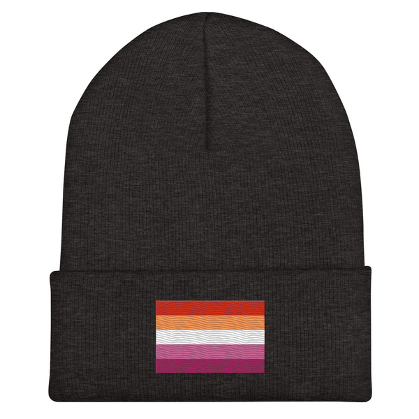 Lesbian Flag Beanie - Embroidered LGBT+ Winter Hat