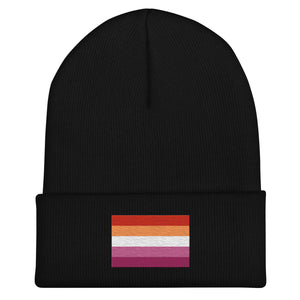Lesbian Flag Beanie - Embroidered LGBT+ Winter Hat