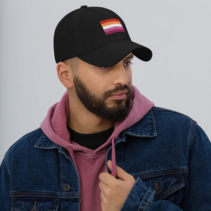 Lesbian Flag Cap - Adjustable Embroidered LGBT+ Dad Hat
