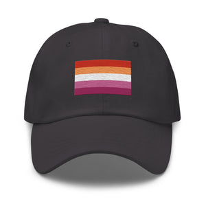 Lesbian Flag Cap - Adjustable Embroidered LGBT+ Dad Hat