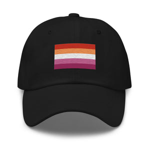 Lesbian Flag Cap - Adjustable Embroidered LGBT+ Dad Hat