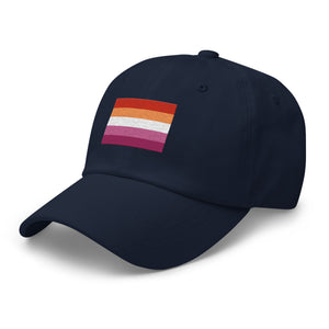 Lesbian Flag Cap - Adjustable Embroidered LGBT+ Dad Hat