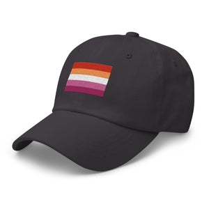Lesbian Flag Cap - Adjustable Embroidered LGBT+ Dad Hat