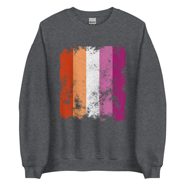 Lesbian Flag - Distressed LGBTQIA2S+ Sweatshirt