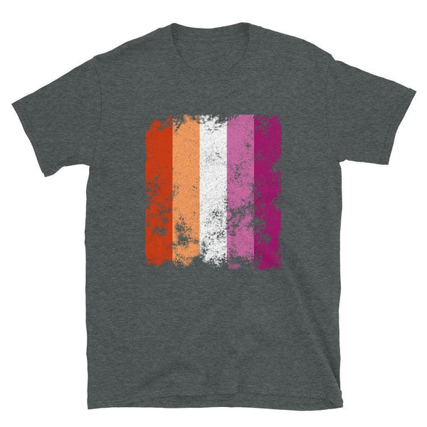 Lesbian Flag - Distressed LGBTQIA2S+ T-Shirt