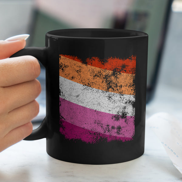 Lesbian Flag - Distressed LGBT+ Mug