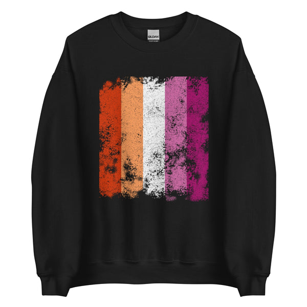 Lesbian Flag - Distressed LGBTQIA2S+ Sweatshirt