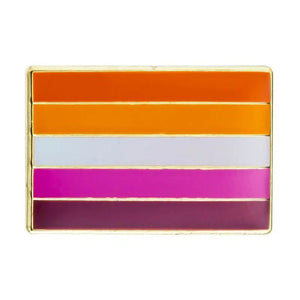 Lesbian Pride Flag Lapel Pins - LGBTQIA2S+ Enamel Pin Flag