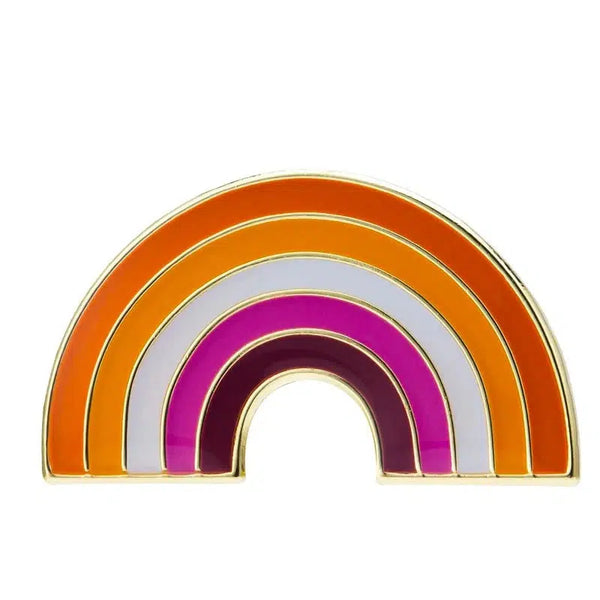 Lesbian Pride Flag Lapel Pins - LGBTQIA2S+ Enamel Pin Flag