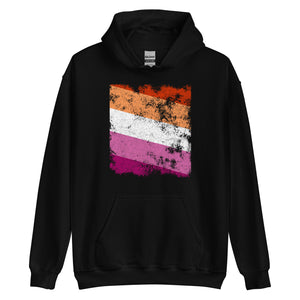 Lesbian Flag - Distressed LGBT+ Hoodie