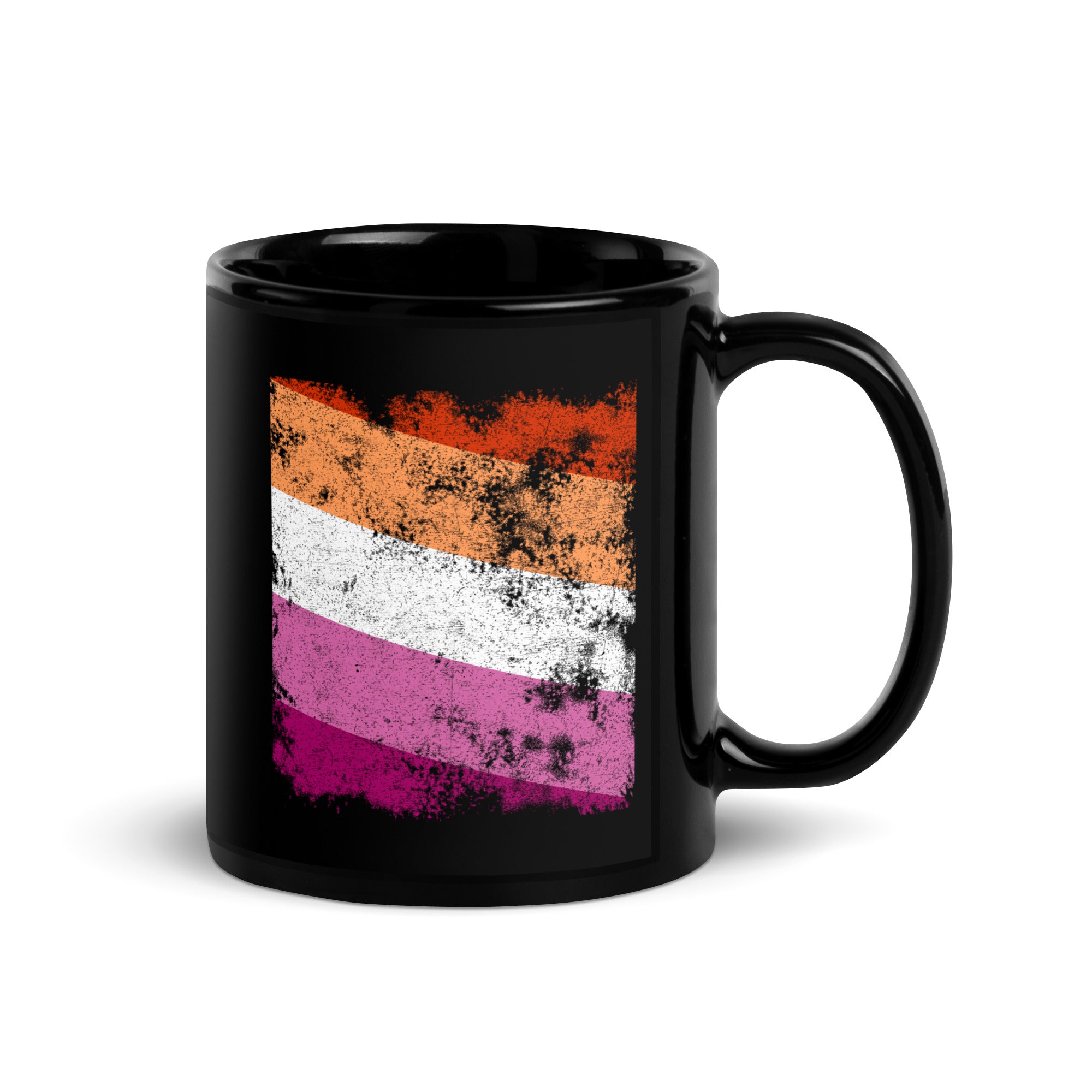 Lesbian Flag - Distressed LGBT+ Mug