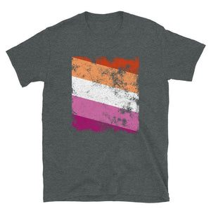 Lesbian Flag - Distressed LGBT+ T-Shirt