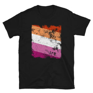 Lesbian Flag - Distressed LGBT+ T-Shirt