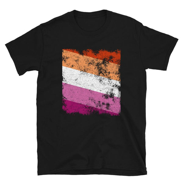 Lesbian Flag - Distressed LGBT+ T-Shirt