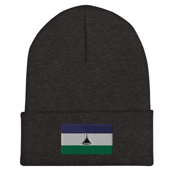 Lesotho Flag Beanie - Embroidered Winter Hat