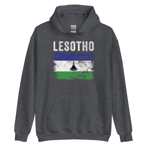 Lesotho Flag Distressed - Basotho Flag Hoodie