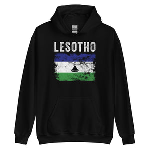 Lesotho Flag Distressed - Basotho Flag Hoodie