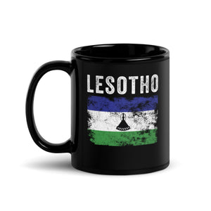 Lesotho Flag Distressed - Basotho Flag Mug