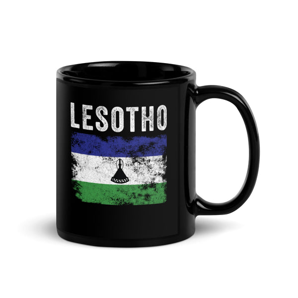 Lesotho Flag Distressed - Basotho Flag Mug