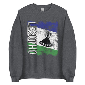 Lesotho Flag - Distressed Flag Sweatshirt