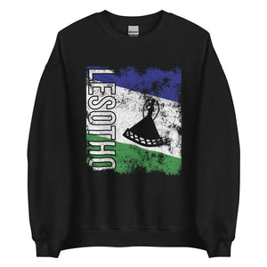 Lesotho Flag - Distressed Flag Sweatshirt