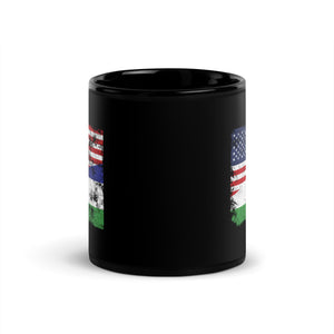 Lesotho USA Flag Mug