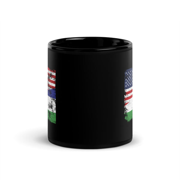 Lesotho USA Flag Mug