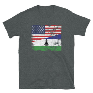 Lesotho USA Flag T-Shirt