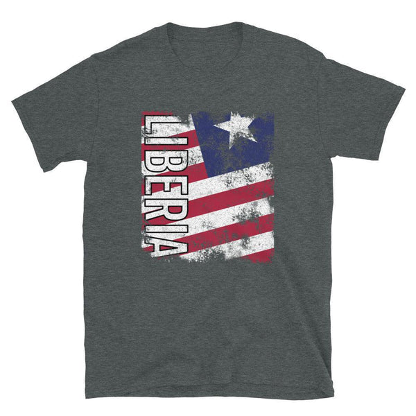 Liberia Flag Distressed T-Shirt