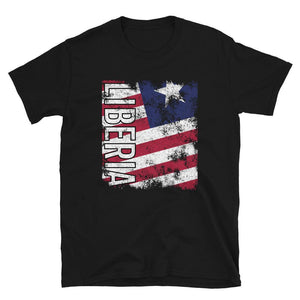 Liberia Flag Distressed T-Shirt