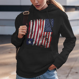 Liberia USA Flag - Half American Hoodie