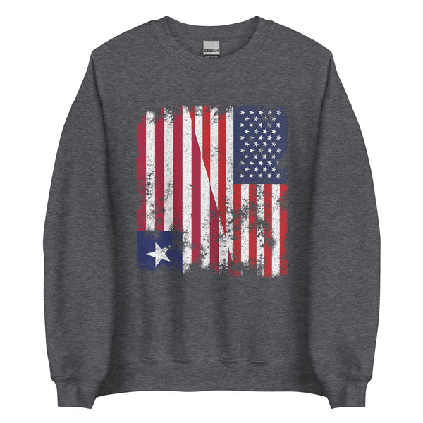 Liberia USA Flag - Half American Sweatshirt