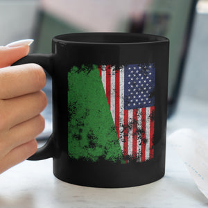 Libya 1977-2011 USA Flag - Half American Mug