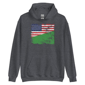 Libya 1977-2011 USA Flag Hoodie