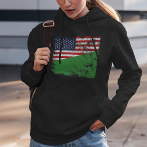 Libya 1977-2011 USA Flag Hoodie