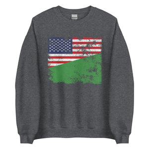 Libya 1977-2011 USA Flag Sweatshirt