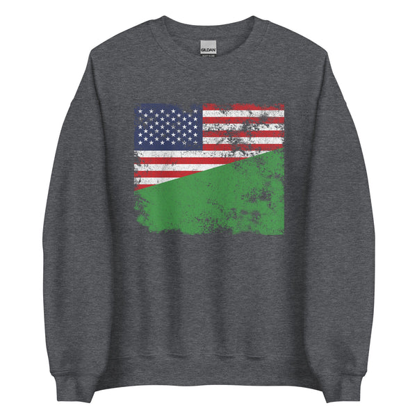 Libya 1977-2011 USA Flag Sweatshirt