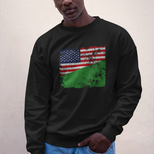 Libya 1977-2011 USA Flag Sweatshirt