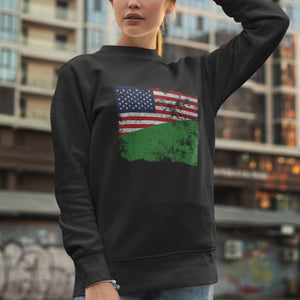 Libya 1977-2011 USA Flag Sweatshirt