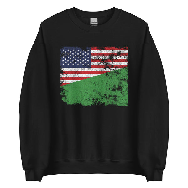 Libya 1977-2011 USA Flag Sweatshirt