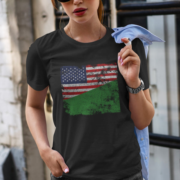 Libya 1977-2011 USA Flag T-Shirt