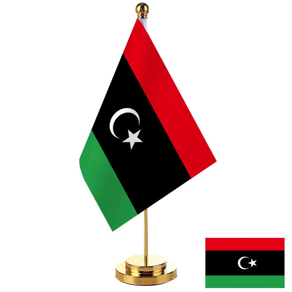 Libya Desk Flag - Small Office Table Flag