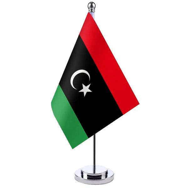 Libya Desk Flag - Small Office Table Flag