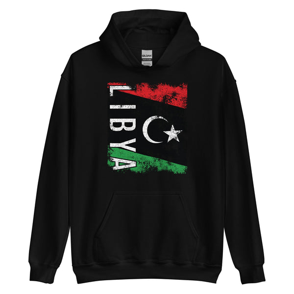 Libya Flag - Distressed Flag Hoodie